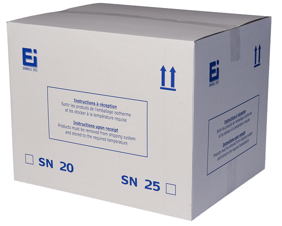 Embalagem isotherme Standard National fechada